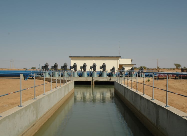 Water canal in Senegal